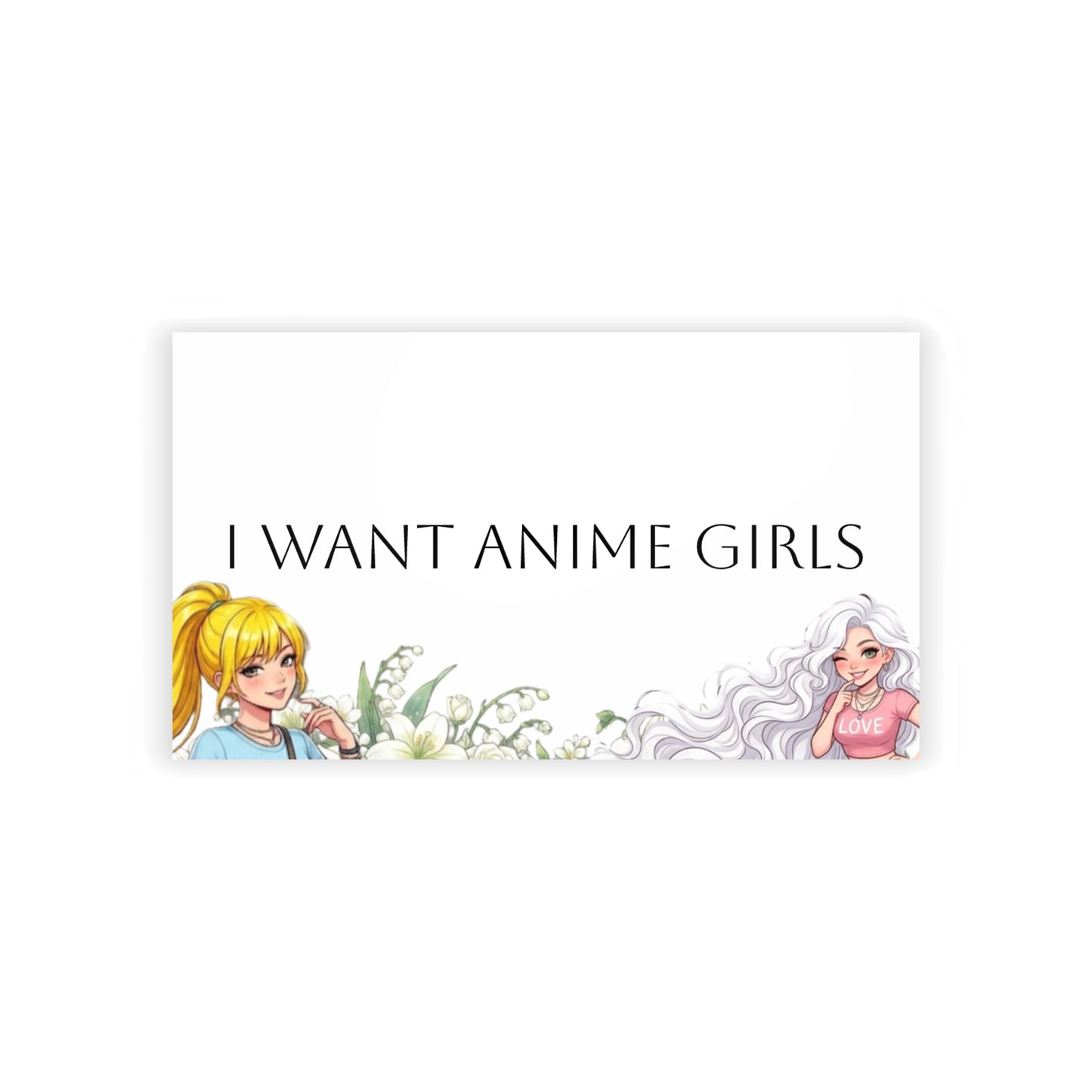 Business Cards — "I Want Anime Girls" Decorative Networking Cards for Anime Fans