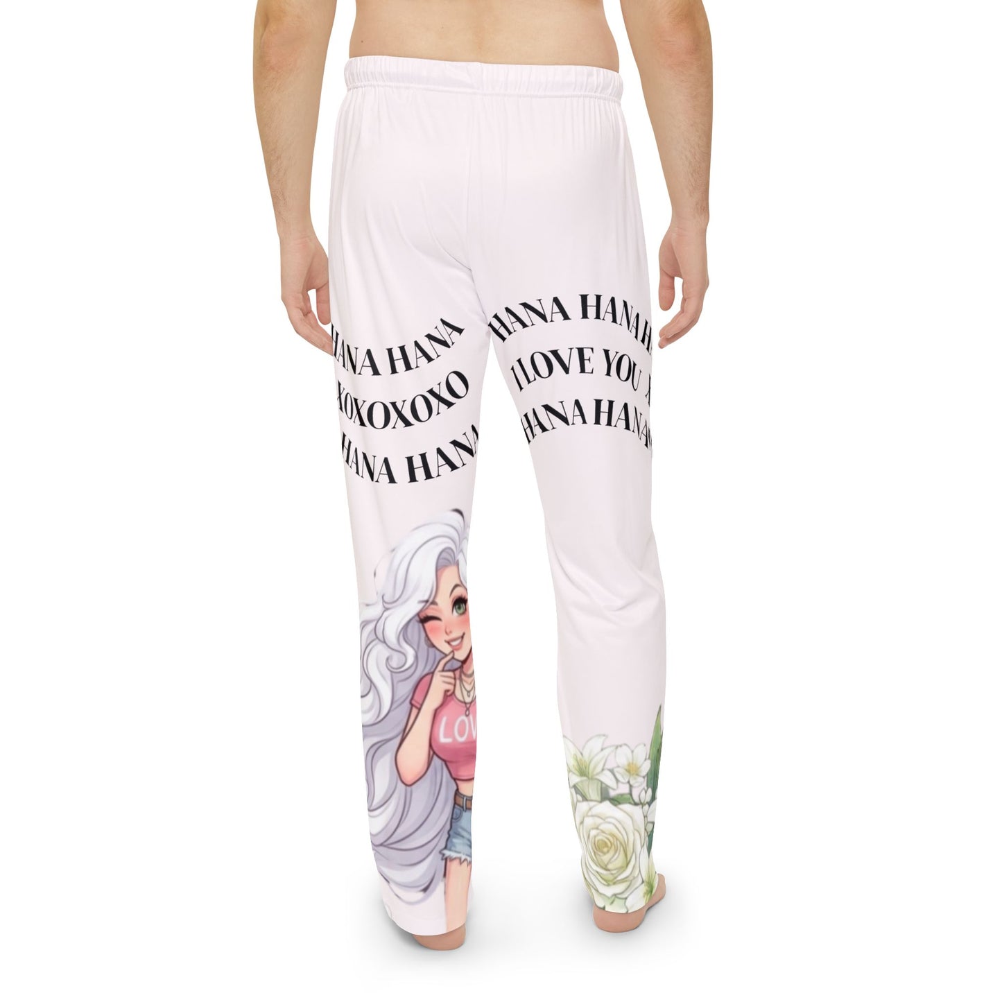 Hana “I Love You” Floral Lounge Pants — Women's Cozy Pajama Trousers